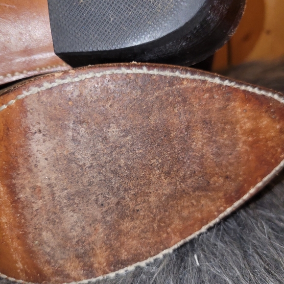 Abilene Leather Cowboy boots Tooled Inlay Womens Size 8 - Picture 16 of 16